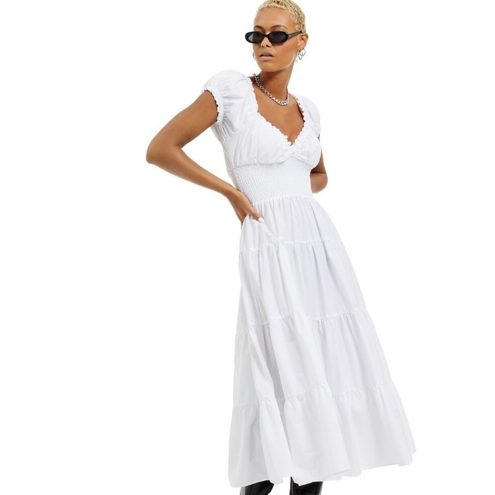 Danielle Bernstein Solid Poplin MIDI Dress